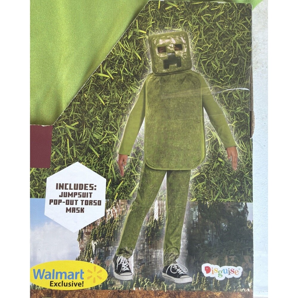Minecraft Movie Creeper Costume Boys S 6/7 Pop Out Walmart Exclusive Disguise